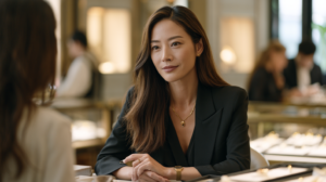 Confident Jewelry Sales Associate