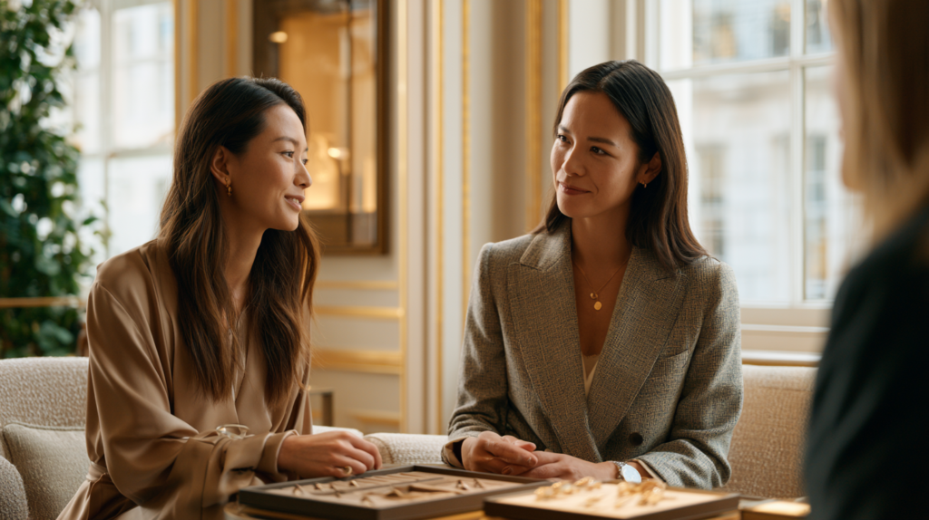 Heavily engaged jewellery sales professional