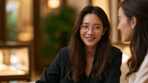 A jewellery sales associate building trust