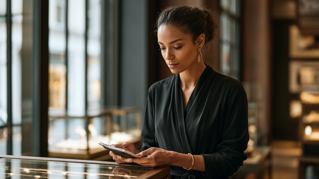 A sales associate focusing on personal improvement
