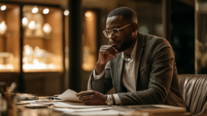 A luxury jewellery sales professional setting down their values