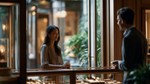 A luxury jewellery sales associate establishing business value