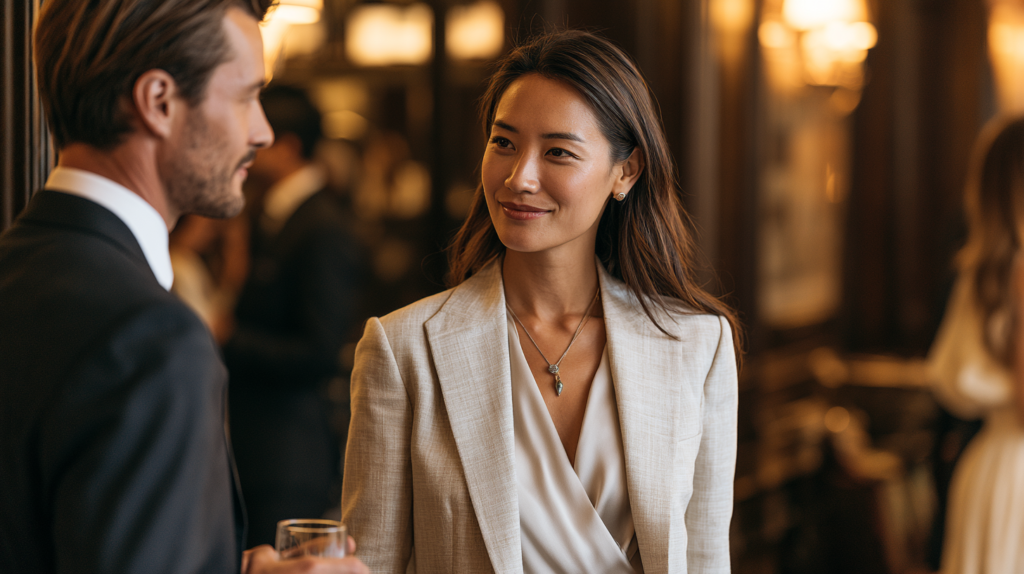 Two luxury jewellery professionals exploring business opportunities