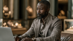 A luxury jewellery sales associate writing an email