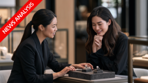 Sales associate presents the diamond dilemma